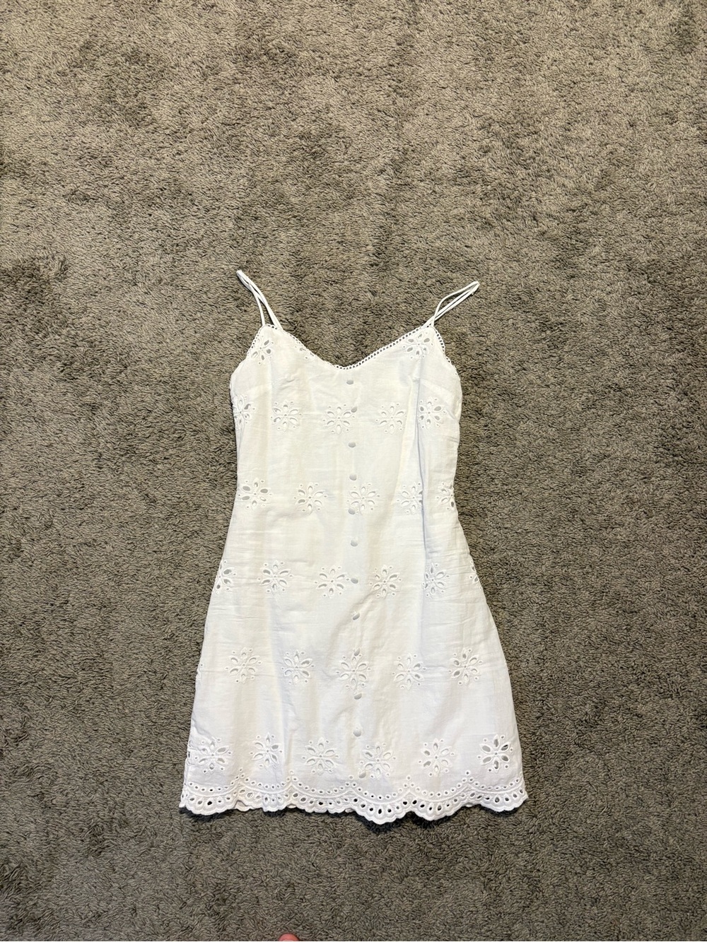 miami White Eyelet Slip Mini Dress
